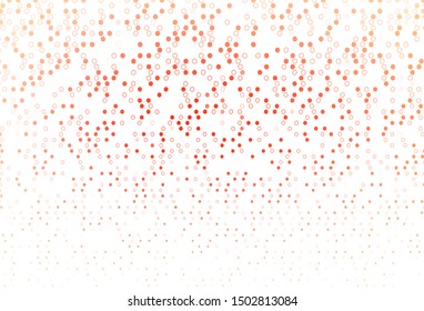 Light Red vector texture with disks. Glitter abstract illustration with blurred drops of rain. Design for business adverts.