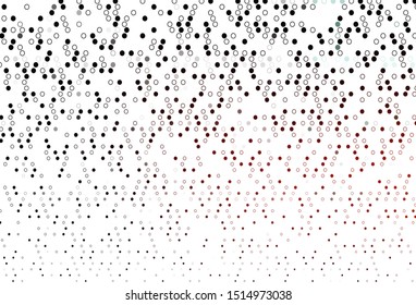 Light Red vector texture with disks. Abstract illustration with colored bubbles in nature style. Pattern for beautiful websites.