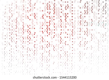 Light Red vector texture with disks. Modern abstract illustration with colorful water drops. Pattern for ads, leaflets.