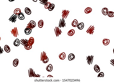 Light Red vector texture with disks. Modern abstract illustration with colorful water drops. Pattern for beautiful websites.