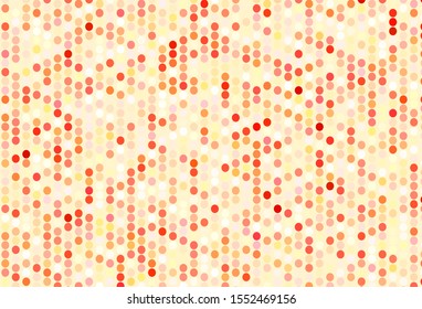 Light Red vector texture with disks. Illustration with set of shining colorful abstract circles. Pattern for beautiful websites.