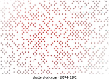 Light Red vector texture with disks. Modern abstract illustration with colorful water drops. Pattern for ads, leaflets.