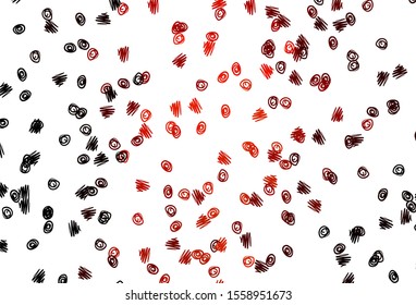 Light Red vector texture with disks. Abstract illustration with colored bubbles in nature style. Pattern of water, rain drops.