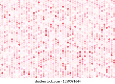 Light Red vector texture with disks. Abstract illustration with colored bubbles in nature style. Pattern for textures of wallpapers.