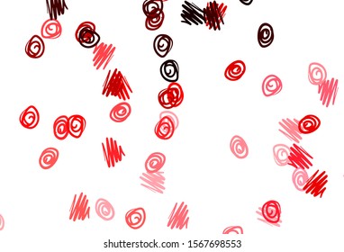 Light Red vector texture with disks. Beautiful colored illustration with blurred circles in nature style. Design for business adverts.