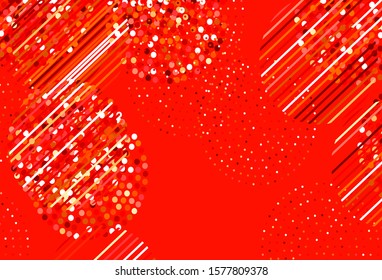 Light Red vector texture with disks. Blurred bubbles on abstract background with colorful gradient. New template for your brand book.