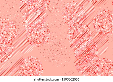 Light Red vector texture with disks. Modern abstract illustration with colorful water drops. Pattern for futuristic ad, booklets.