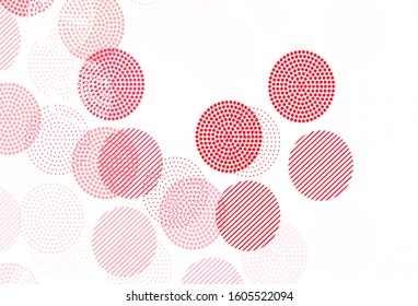 Light Red vector texture with disks. Beautiful colored illustration with blurred circles in nature style. Pattern for ads, leaflets.