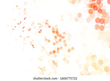 Light Red vector texture with disks. Beautiful colored illustration with blurred circles in nature style. Pattern for futuristic ad, booklets.