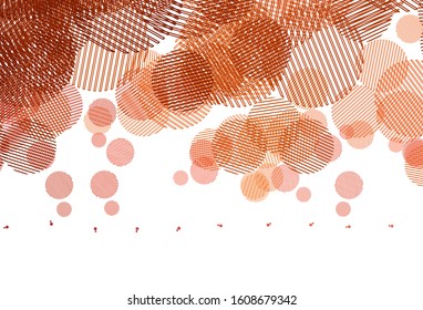 Light Red vector texture with disks. Blurred bubbles on abstract background with colorful gradient. Design for your business advert.