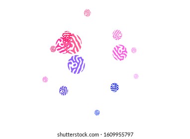 Light Red vector texture with disks. Modern abstract illustration with colorful water drops. Design for your business advert.