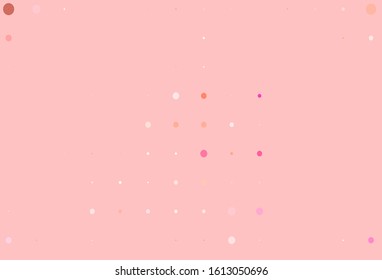 Light Red vector texture with disks. Abstract illustration with colored bubbles in nature style. Pattern for textures of wallpapers.