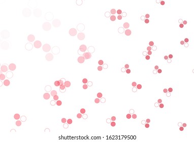 Light Red vector texture with disks. Modern abstract illustration with colorful water drops. Pattern for futuristic ad, booklets.