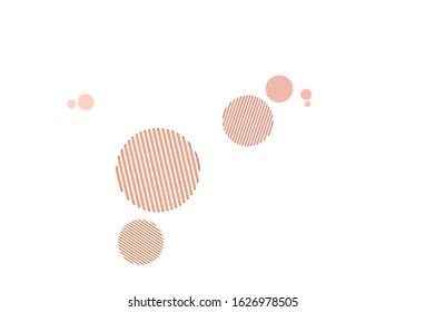 Light Red vector texture with disks. Abstract illustration with colored bubbles in nature style. Pattern for beautiful websites.