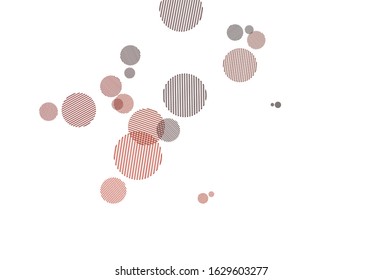 Light Red vector texture with disks. Blurred decorative design in abstract style with bubbles. Pattern for textures of wallpapers.