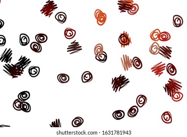 Light Red vector texture with disks. Illustration with set of shining colorful abstract circles. Pattern for beautiful websites.