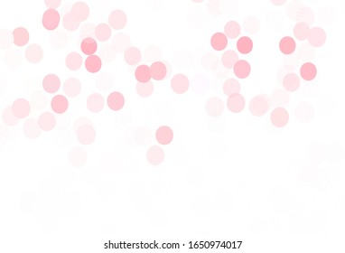 Light Red vector texture with disks. Illustration with set of shining colorful abstract circles. Pattern for textures of wallpapers.