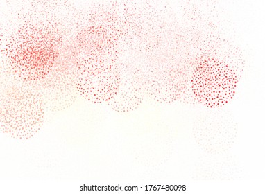 Light Red vector texture with disks. Illustration with set of shining colorful abstract circles. Pattern for ads, leaflets.