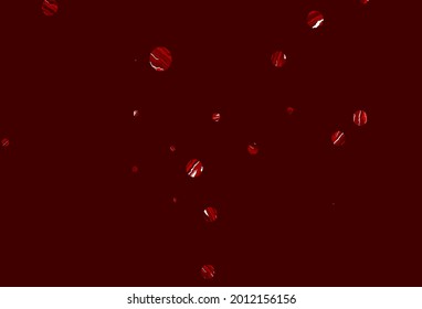Light red vector texture with disks. Illustration with set of shining colorful abstract circles. Pattern for beautiful websites.