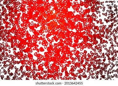 Hellrote Vektorstruktur mit Scheiben. Illustration mit leuchtenden bunten abstrakten Kreisen. Muster für Werbung, Prospekte.