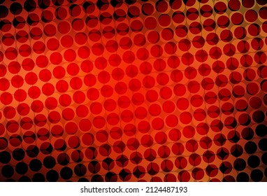 Light Red vector texture with disks. Abstract illustration with colored bubbles in nature style. New template for your brand book.