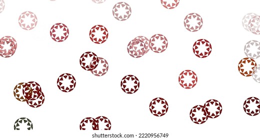 Light red vector texture with disks. Abstract decorative design in gradient style with bubbles. Design for your commercials.