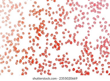 Light Red vector texture with disks. Blurred bubbles on abstract background with colorful gradient. Pattern for beautiful websites.