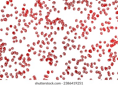 Light Red vector texture with disks. Blurred decorative design in abstract style with bubbles. Pattern for ads, leaflets.