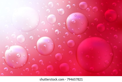 Light Red vector texture with disks. Glitter abstract illustration with blurred drops of rain. Beautiful design for your business natural advert.