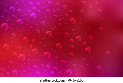 Light Red vector texture with disks. Illustration with set of shining colorful abstract circles. The pattern can be used for aqua ad, booklets.