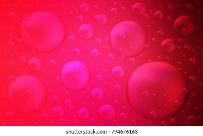 Light Red vector texture with disks. Glitter abstract illustration with blurred drops of rain. Completely new template for your brand book.
