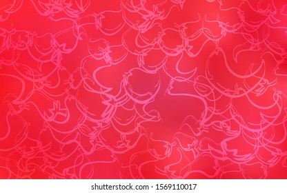Light Red vector texture with hot peppers. peppers on blurred abstract background with colorful gradient. Design for ad, poster, banner of cafes or restaurants.