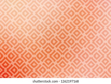 Light Red vector texture with lines, rhombuses. Modern geometric abstract illustration with lines, squares. Backdrop for TV commercials.