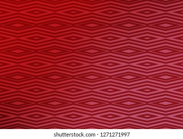 Light Red vector texture with lines, rhombuses. Glitter abstract illustration with colorful lines, rhombuses. Pattern for business booklets, leaflets.