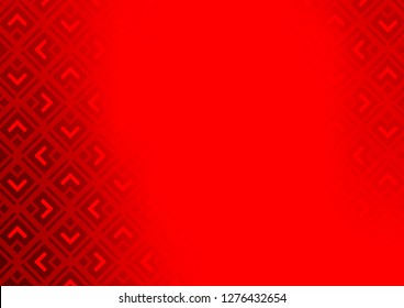 Light Red vector texture with lines, rhombuses. Shining colorful illustration with lines, rectangles. Best design for your ad, poster, banner.