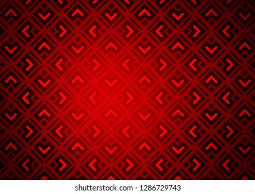 Light Red vector texture with lines, rhombuses. Colorful illustration with lines, cubes on abstract template. Backdrop for TV commercials.