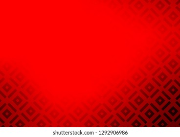 Light Red vector texture with lines, rhombuses. Colorful lines, squares on abstract background with gradient. Best design for your ad, poster, banner.
