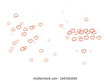 Light Red vector texture with lovely hearts. Illustration with hearts in love concept for valentine's day. Design for your business advert of anniversary.