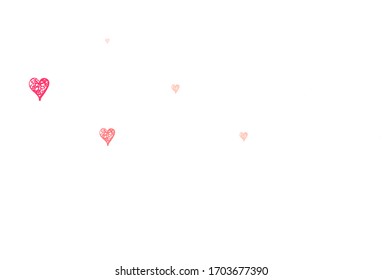 Light Red vector texture with lovely hearts. Smart illustration with gradient hearts in valentine style. Pattern for marriage gifts, congratulations.