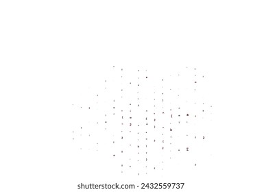 Light Red vector texture with mathematic symbols. Colored mathematic signs with gradient on white background. Pattern for school, grammar websites.