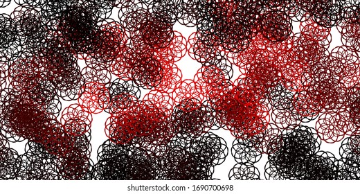 Light Red vector texture with memphis shapes. Colorful illustration with simple gradient shapes. Modern design for your ads.