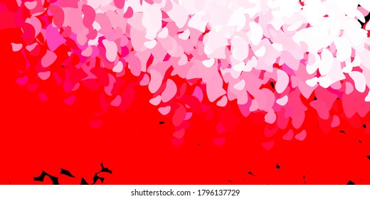Light red vector texture with memphis shapes. Modern abstract illustration with gradient random forms. Smart design for your business.