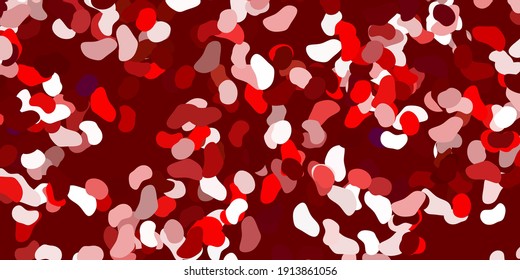 Light red vector texture with memphis shapes. Colorful illustration with simple gradient shapes. Modern design for your ads.