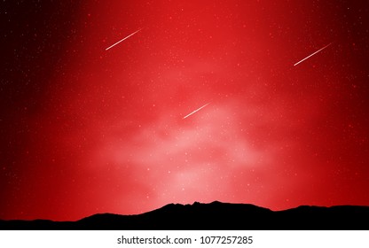 Light Red vector texture with milky way stars. Glitter abstract illustration with colorful cosmic stars. Pattern for astrology websites.