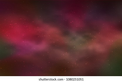 Light Red vector texture with milky way stars. Shining illustration with sky stars on abstract template. Pattern for astronomy websites.