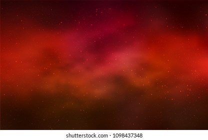 Light Red vector texture with milky way stars. Glitter abstract illustration with colorful cosmic stars. Pattern for futuristic ad, booklets.