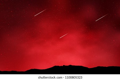 Light Red vector texture with milky way stars. Space stars on blurred abstract background with gradient. Pattern for astronomy websites.