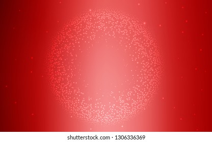 Light Red vector texture with milky way stars. Shining illustration with sky stars on abstract template. Best design for your ad, poster, banner.