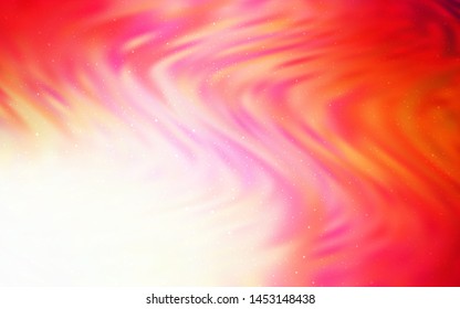 Light Red vector texture with milky way stars. Space stars on blurred abstract background with gradient. Template for cosmic backgrounds.