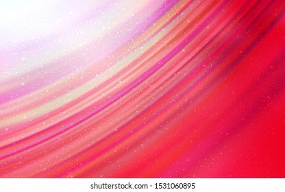 Light Red vector texture with milky way stars. Blurred decorative design in simple style with galaxy stars. Pattern for futuristic ad, booklets.